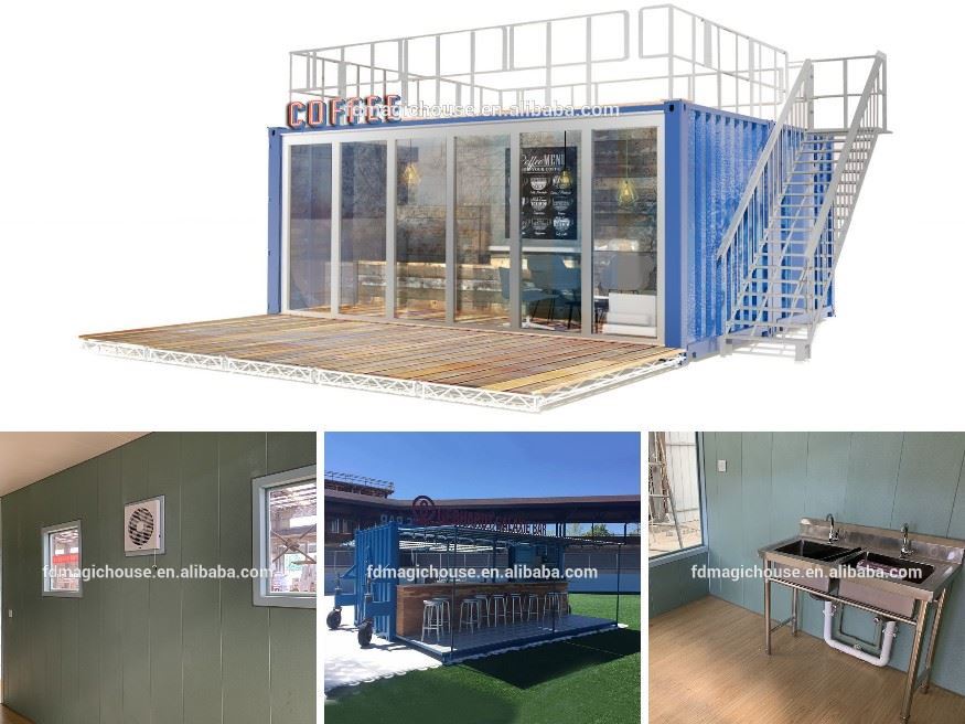 The best size of a container coffee bar